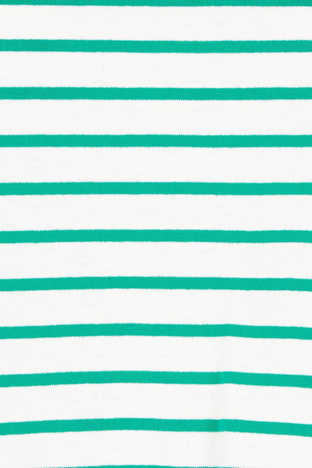 Product shot of the Caia Cotton Crew Tee in colour Grnstripe (Green), detail