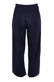 Product shot of the Nikki Relax Cotton Jogger in colour Navy (Blue), from the back