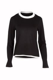 Product shot of the Cloud Tee in colour Black (Black), from the front