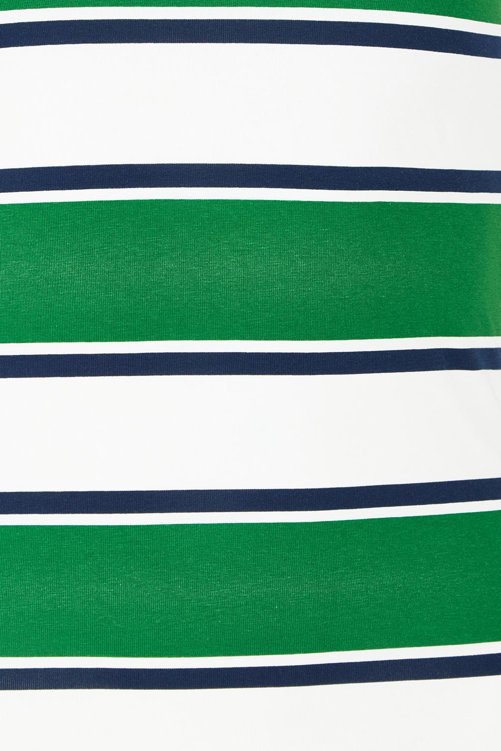 Product shot of the Emma Cotton Scoop Tank in colour Green (Green), detail