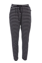 Product shot of the Jade Pant in colour BlackWhite (Black), from the front