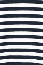 Product shot of the Keira Cotton Tank in colour Navystrpnk (Blue), detail