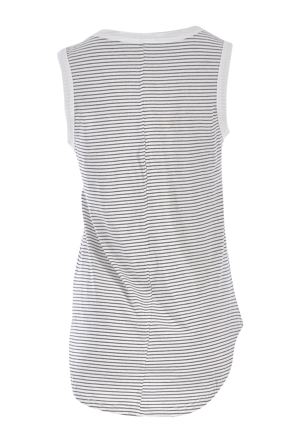 Product shot of the Keira Tank in colour Whiteblack (White), from the back