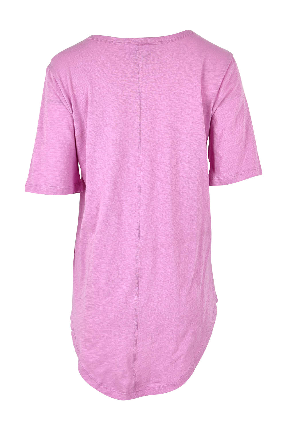 Product shot of the Ariana Cotton Tee in colour Vividberry (Pink), from the back