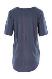 Product shot of the Ariana Tee in colour Indiblue (Blue), from the back