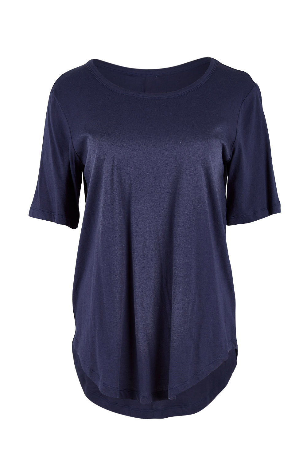 Product shot of the Ariana Tee in colour Newnavy (Blue), from the front