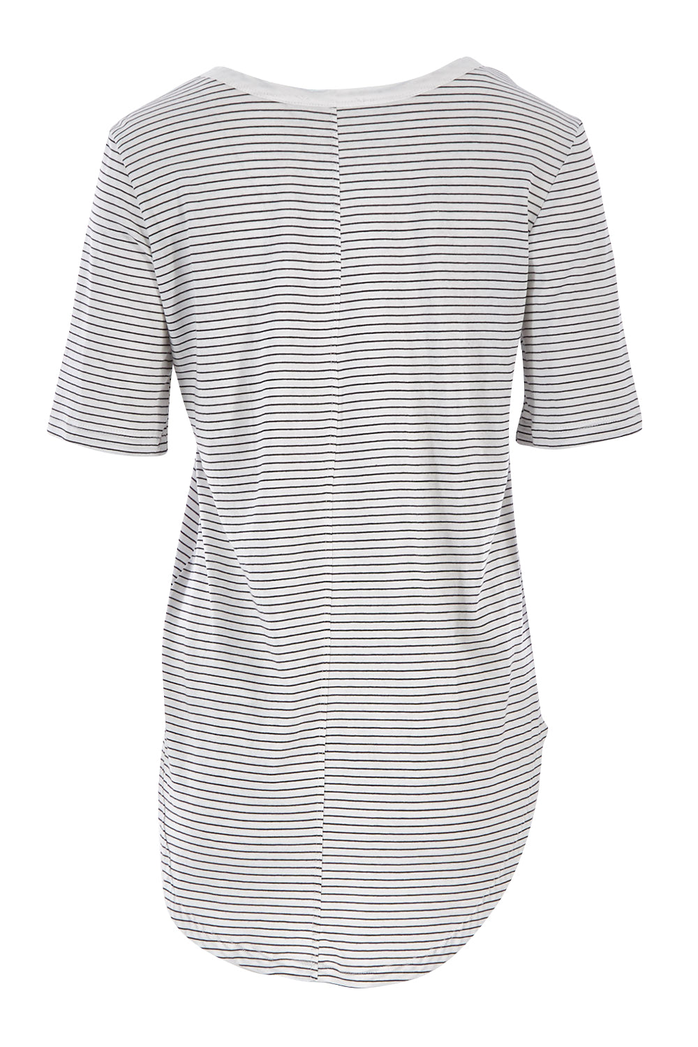 Product shot of the Ariana Tee in colour Whiteblack (White), from the back