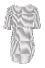 Product shot of the Ariana Tee in colour Whiteblack (White), from the back