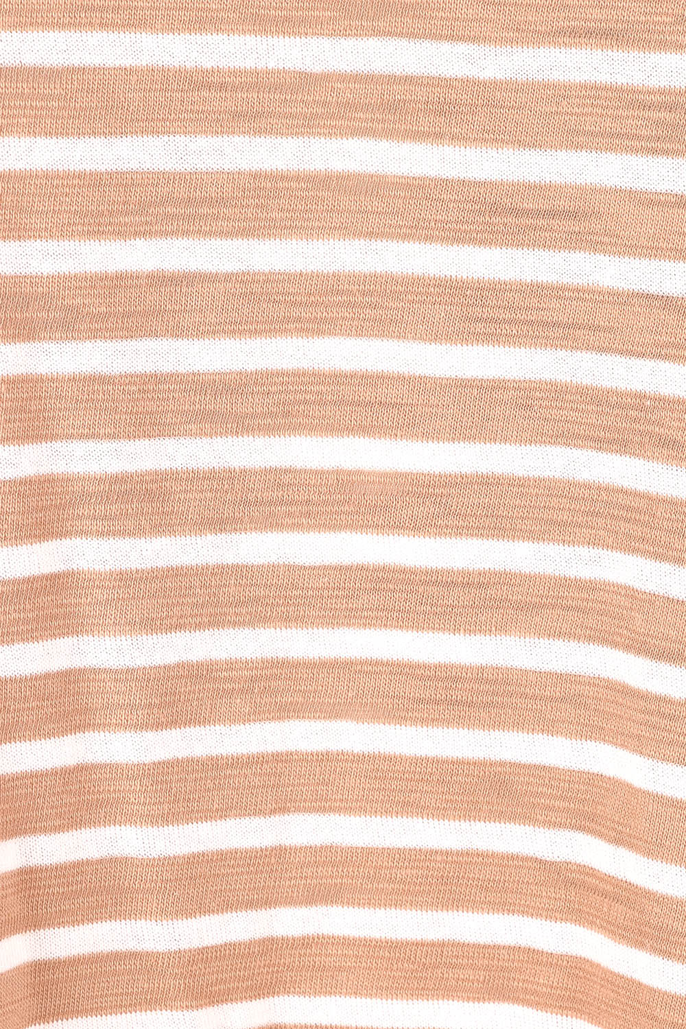 Product shot of the Megan Long Sleeve Top in colour Beigestrip, detail