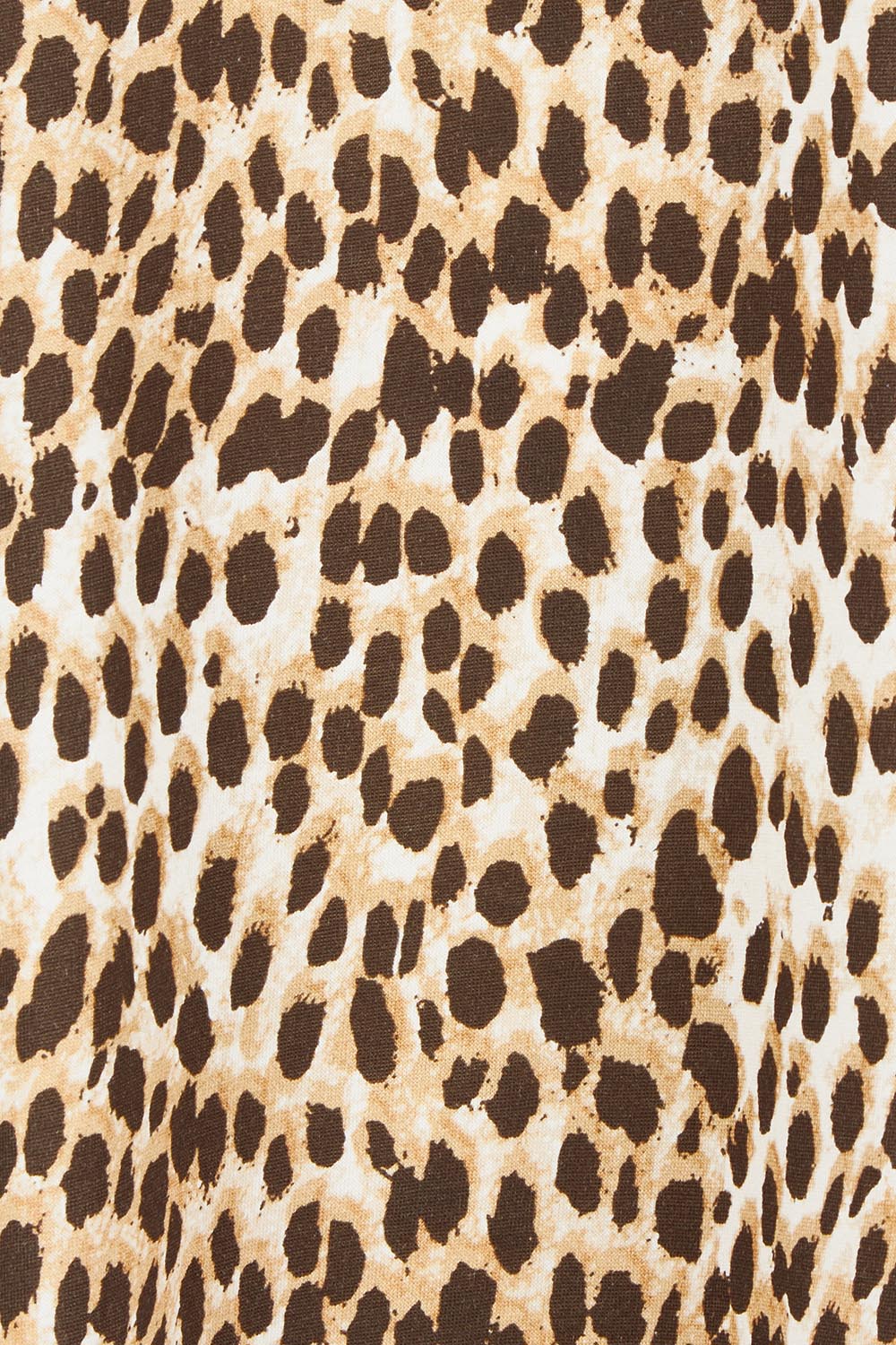 Product shot of the Nyree Cotton Dress in colour Leopard, detail