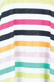 Product shot of the Nyree Cotton Dress in colour Rainbowstr, detail