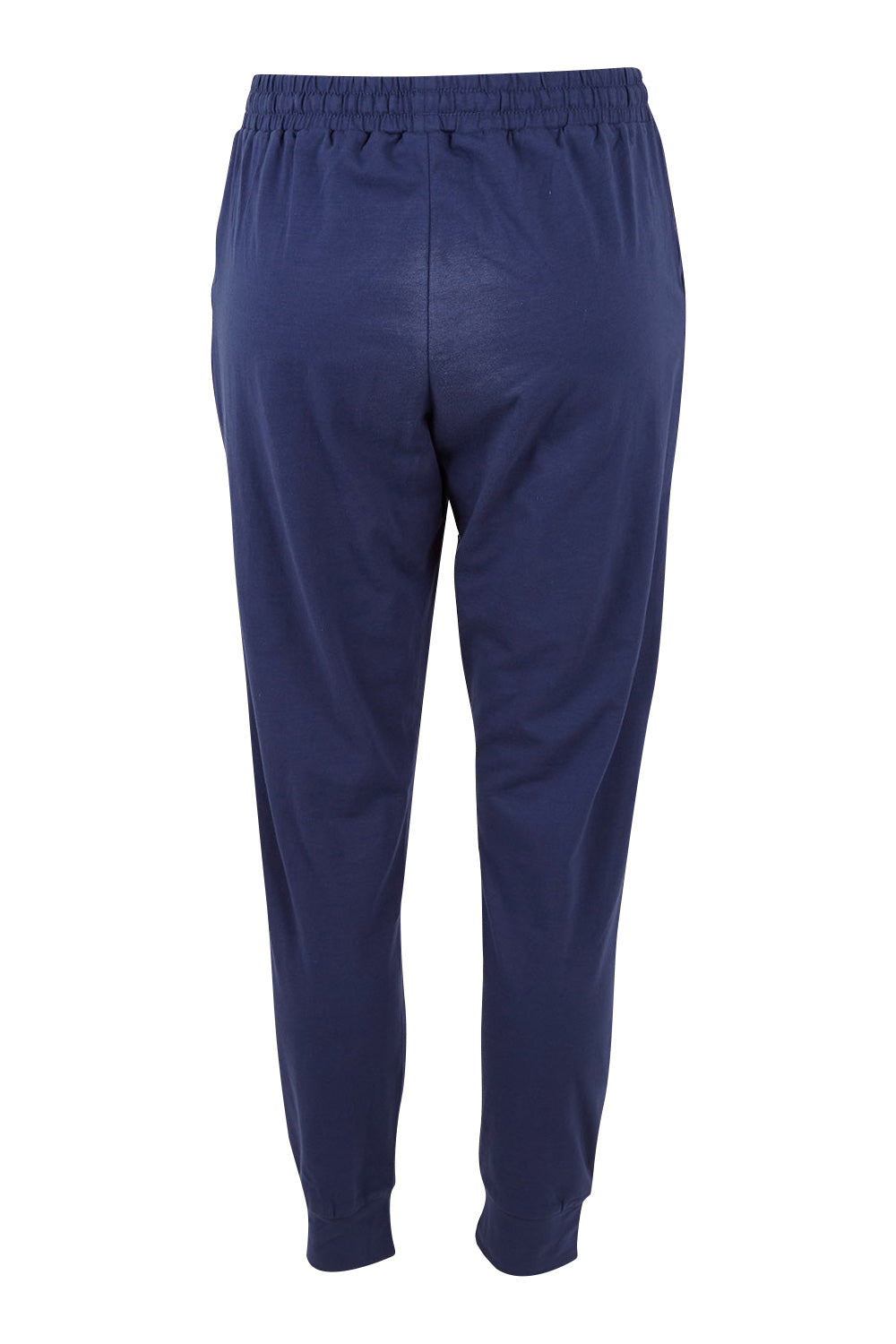 Product shot of the Heidi Pant in colour Navy (Blue), from the back