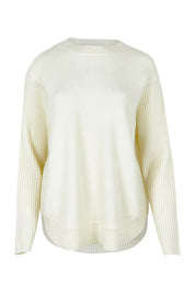 Product shot of the Soho Knit Sweater in colour Oat, from the front