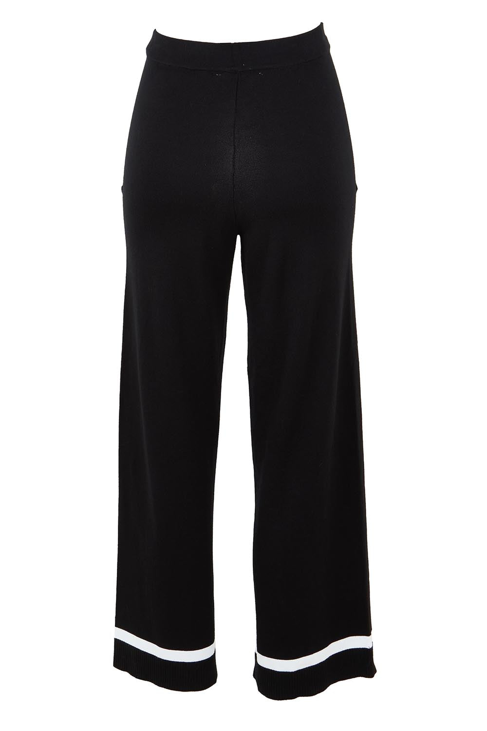 Product shot of the Delphine Knit Pant in colour Black (Black), from the back