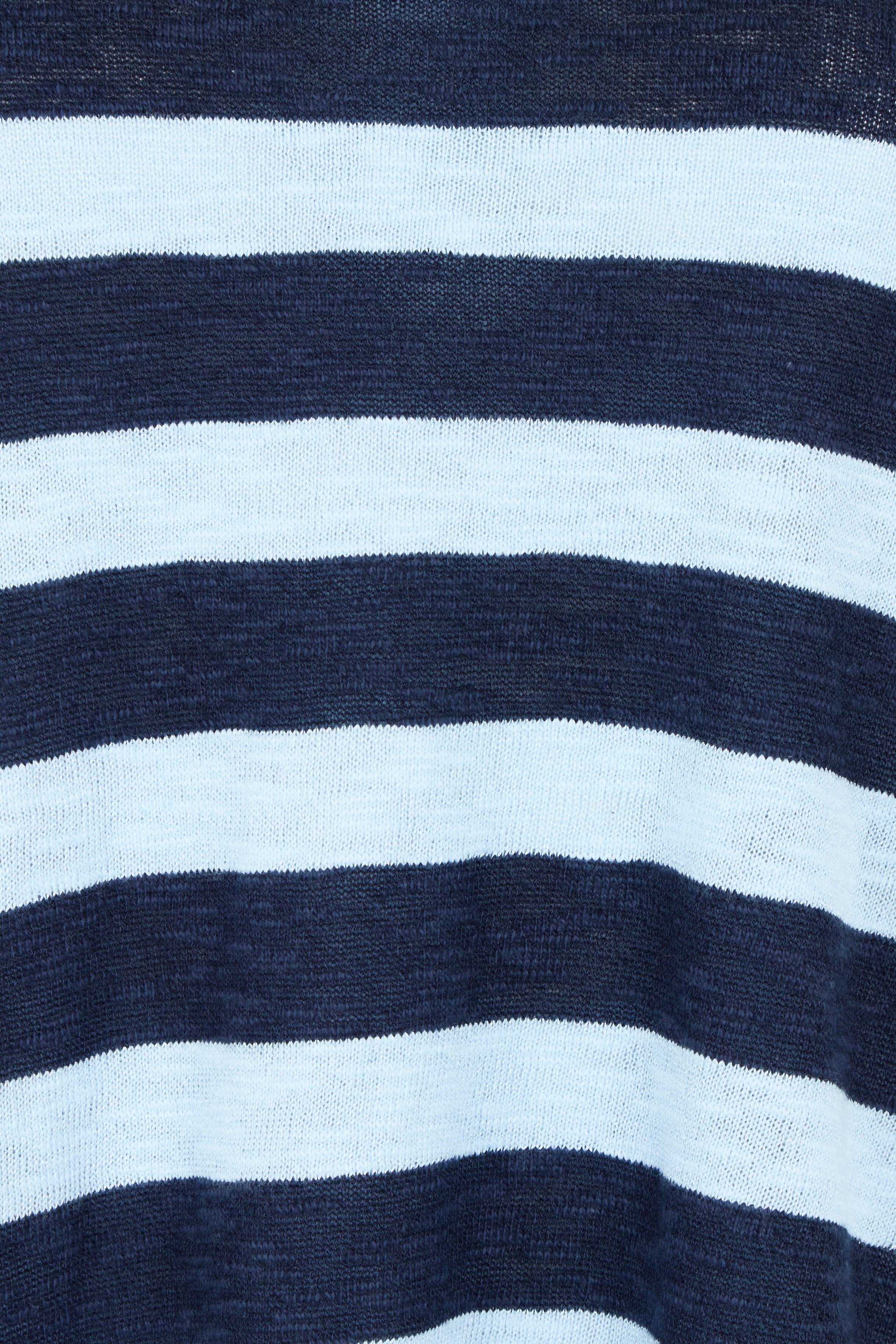 Product shot of the Natasha Cotton Blend Knit Top in colour Bluestripe (Blue), detail