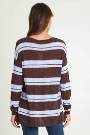 Natasha Cotton Blend Knit Top – Chocolate