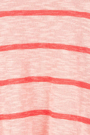 Product shot of the Natasha Cotton Blend Knit Top in colour Pinkstripe (Pink), detail