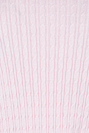 Product shot of the Cable Mini Jumper in colour Babypink (Pink), detail