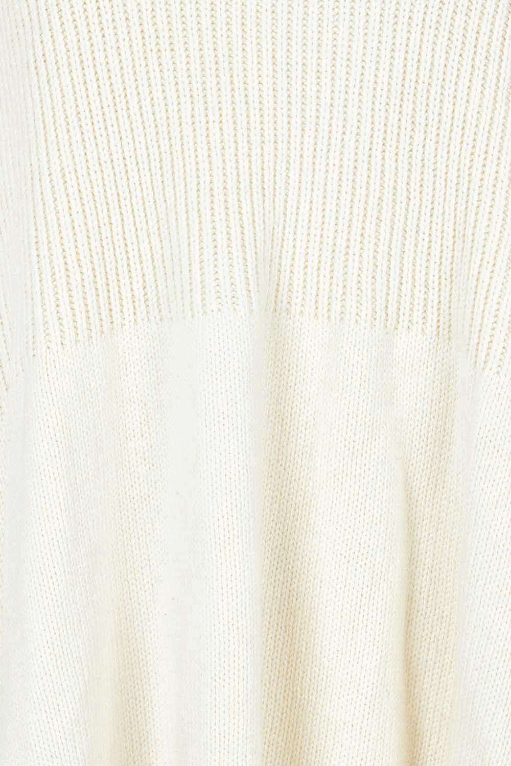 Product shot of the Paige Cotton Blend Poncho in colour Oat, detail