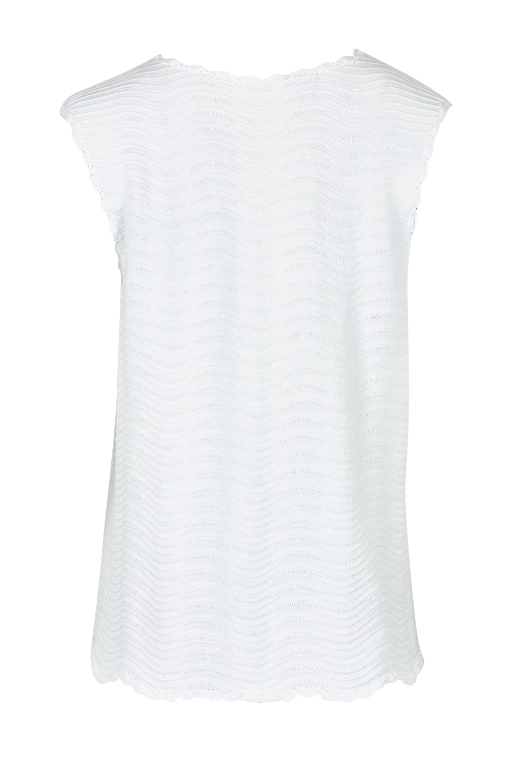 Product shot of the Aviva Cotton Tank in colour White (White), from the back