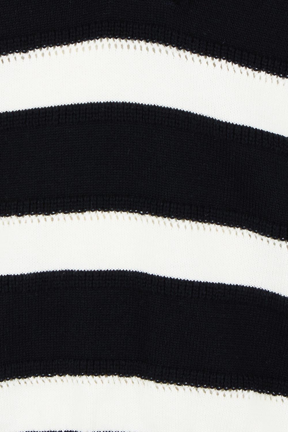 Product shot of the Salford Cotton Knit Polo in colour Creamblk (Black), detail