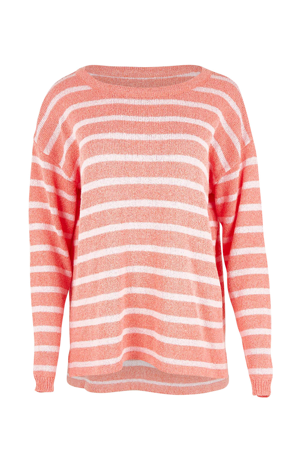 Product shot of the Bradford Knit Top in colour Coralpink (Pink), from the front
