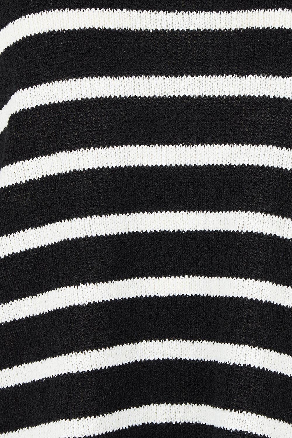 Product shot of the Bradford Knit Top in colour Creamblk (Black), detail