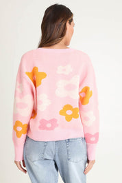 Preloved Leonie Knit Sweater - Flowers