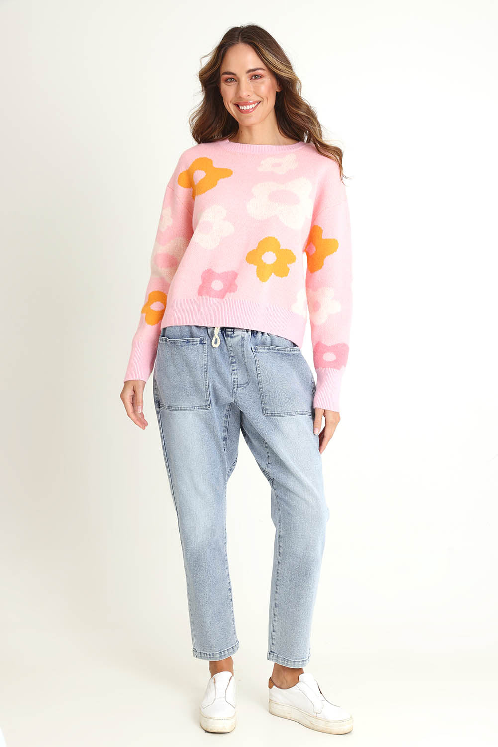 Preloved Leonie Knit Sweater - Flowers