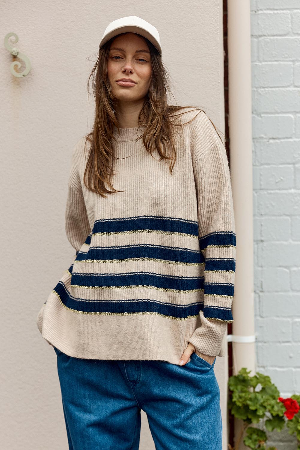 Camryn Sweater – Navycream