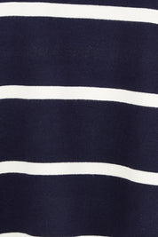 Product shot of the Bailey Boxy Sweater in colour Navy (Blue), detail