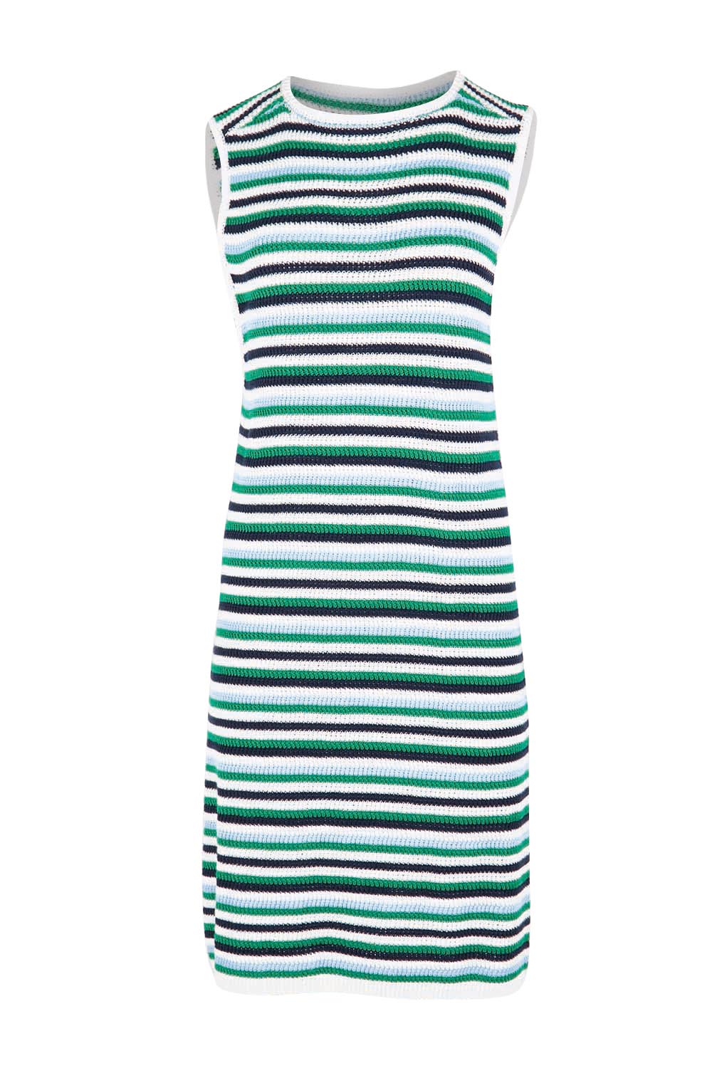 Product shot of the Mandy Tank Dress – Bluegreen in colour Bluegreen, from the front