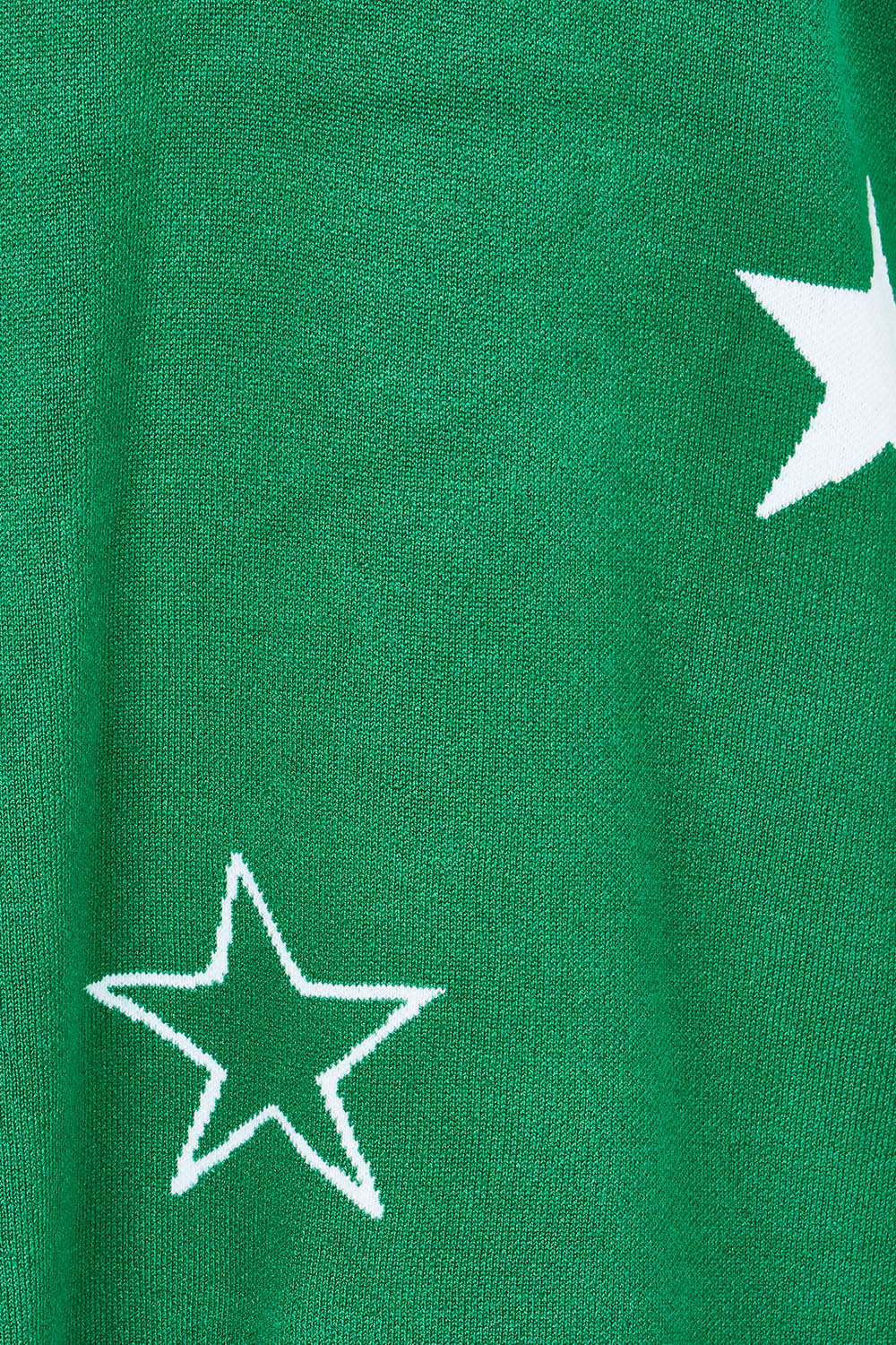 Product shot of the Sophie Knit Jumper in colour Greenstar (Green), detail