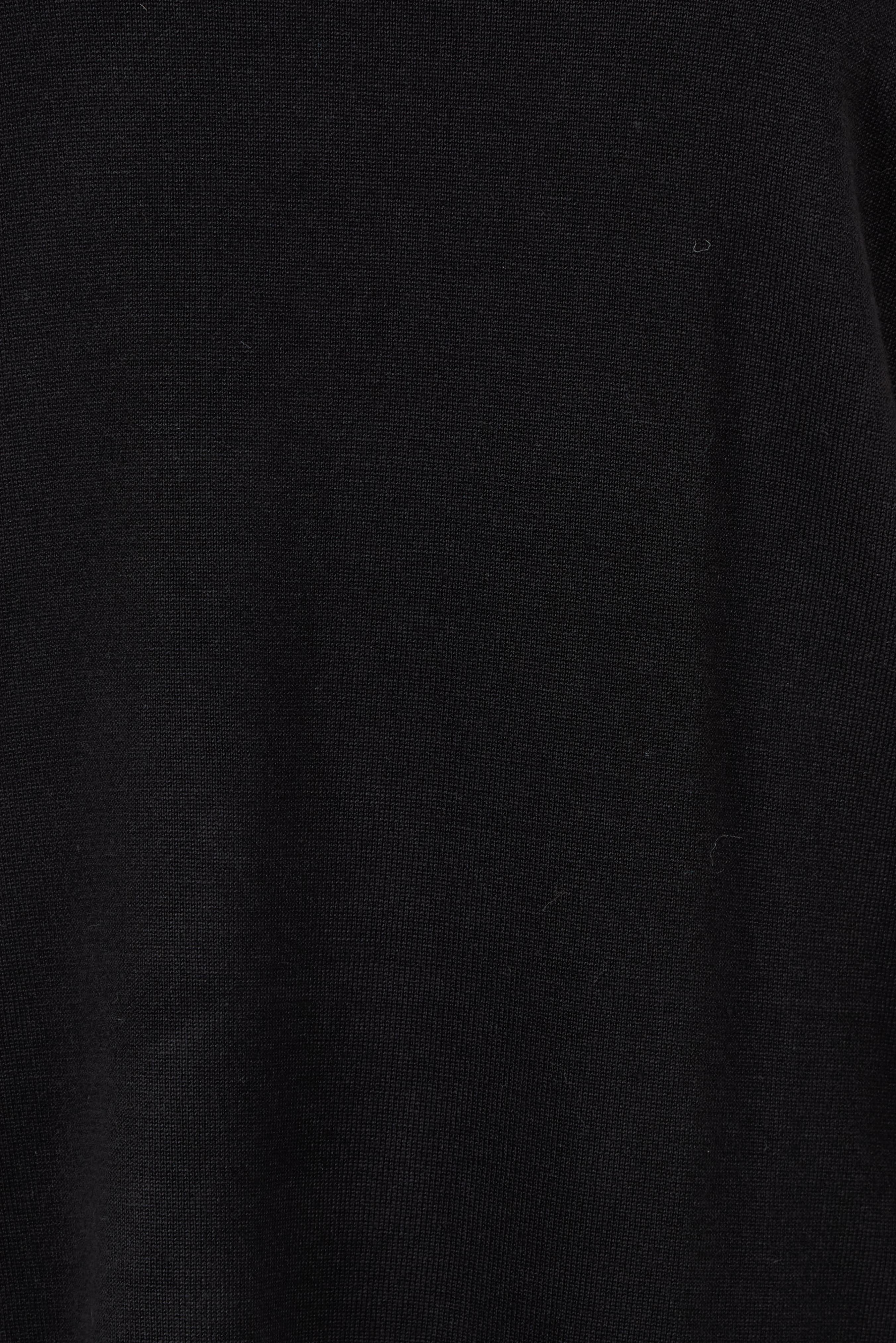 Product shot of the Fleur Roll Neck Jumper in colour Black (Black), detail