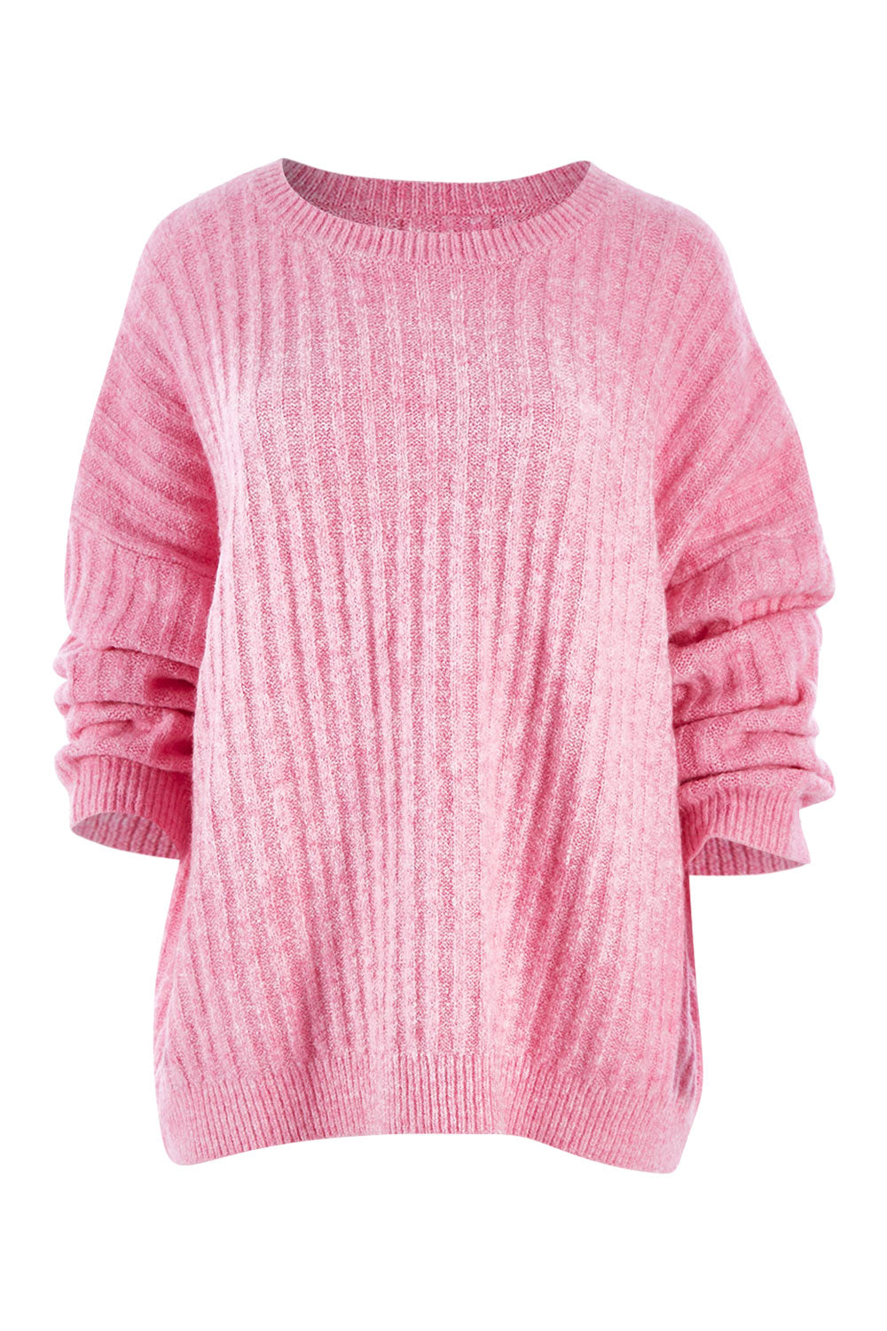 Product shot of the Kayla Knit Jumper in colour Floss (Pink), from the front