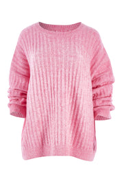 Product shot of the Kayla Knit Jumper in colour Floss (Pink), from the front