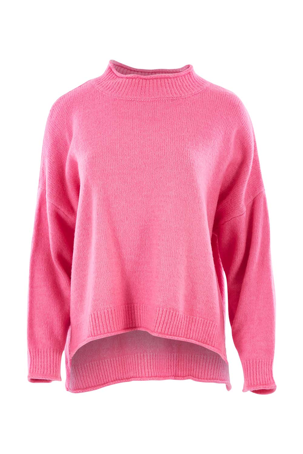 Product shot of the Jemima Knit in colour Orchid (Pink), from the front
