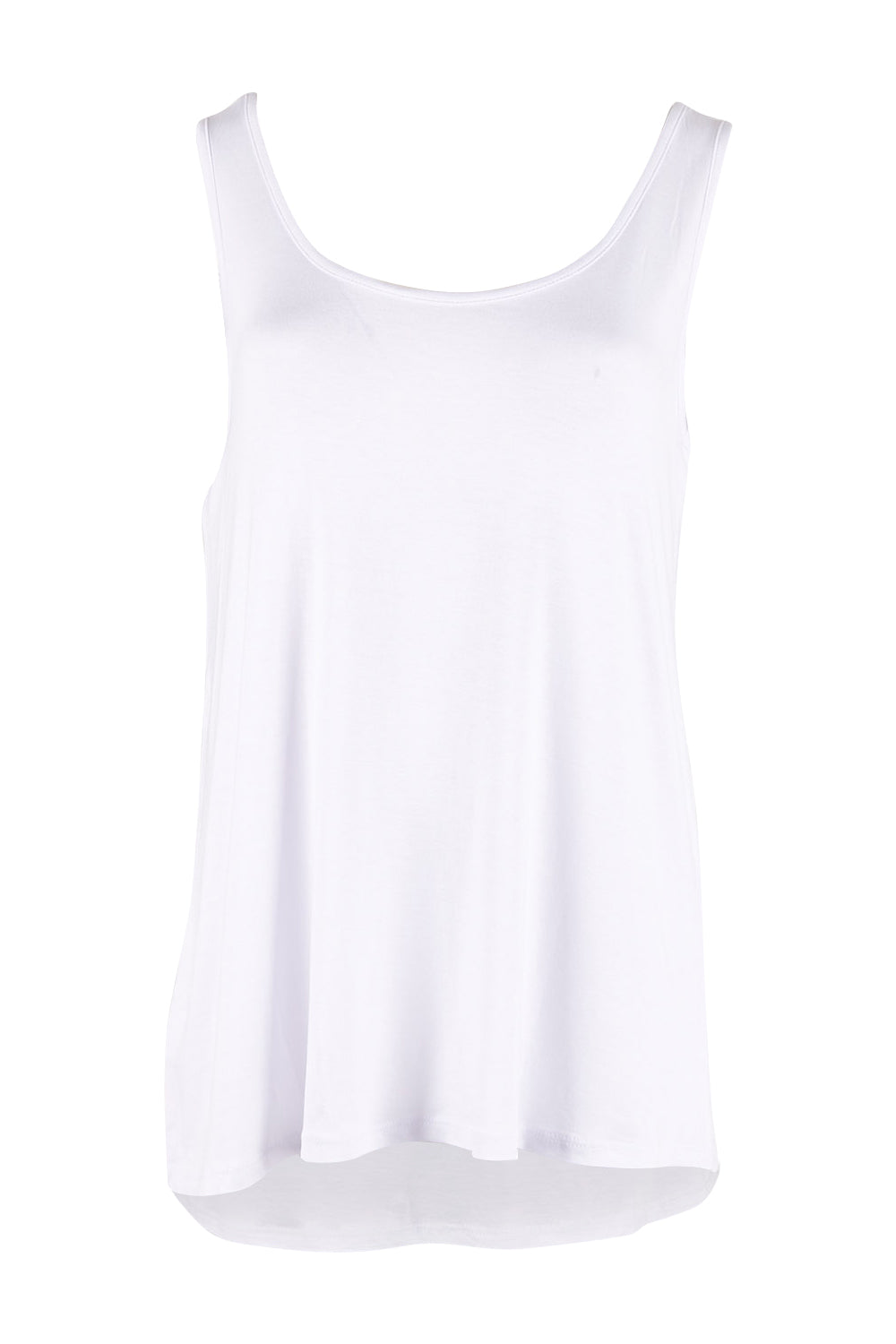 Product shot of the Sirena Reversible Tank in colour White (White), detail