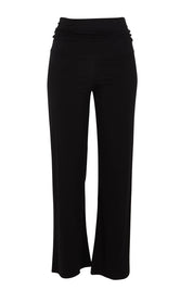 Product shot of the Houston Relaxed Pant in colour Black (Black), from the front