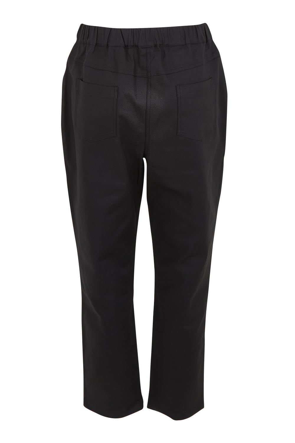 Product shot of the Kenzie Cotton Blend Jogger in colour Black (Black), from the back