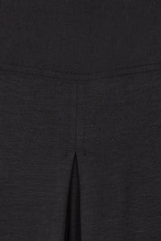 Product shot of the Yasmin Bamboo Long Sleeve Top in colour Black (Black), detail
