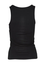 Product shot of the Tiana Cotton Blend Tank in colour Black (Black), from the back