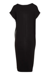 Product shot of the Tula Tin colourShirt Dress - Black (Black), from the back