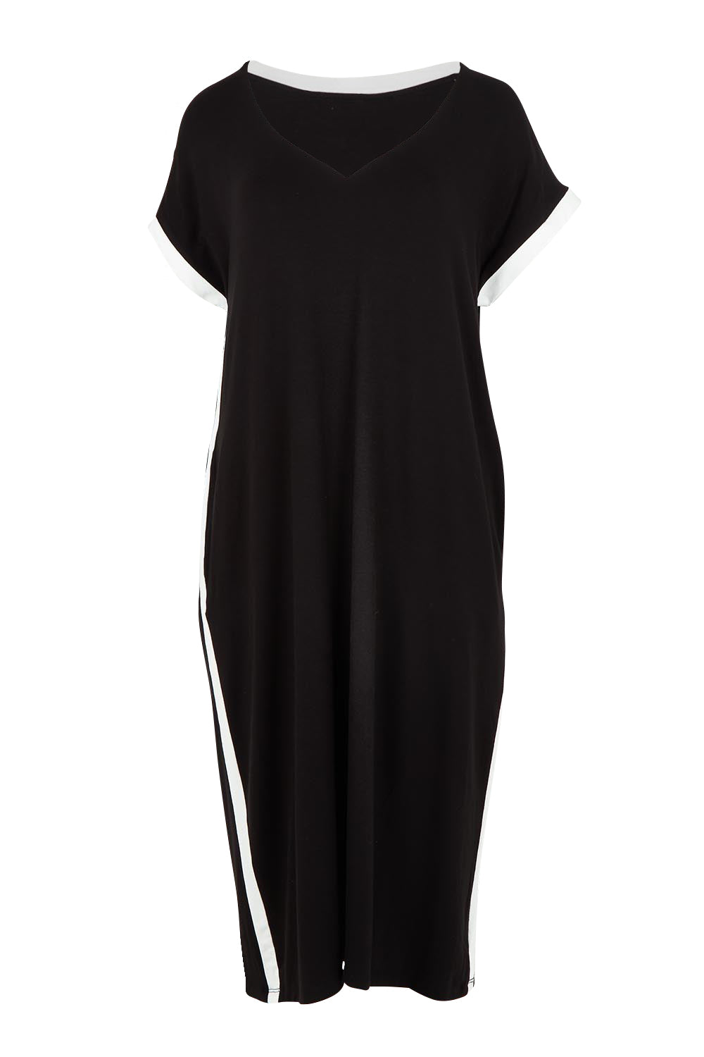 Product shot of the Tula Tin colourShirt Dress - Black (Black), from the front