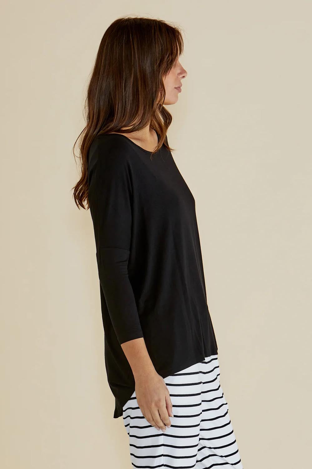 Milan Stretch Top - Black