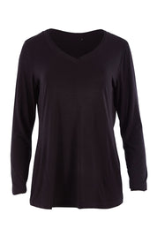 Product shot of the York Top in colour Black (Black), from the front