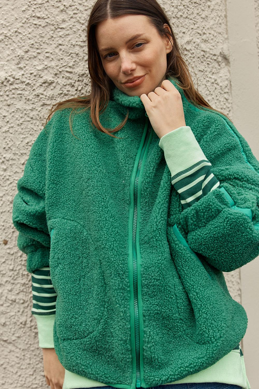 Aubrey Fleece Jacket – Green