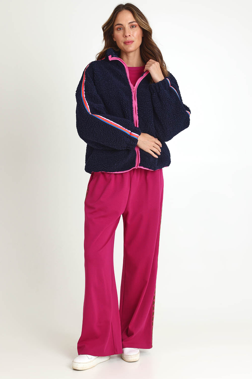 Aubrey Fleece Jacket – Navy