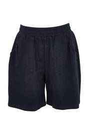 Product shot of the Harvard Cotton Short in colour Blue (Blue), from the front
