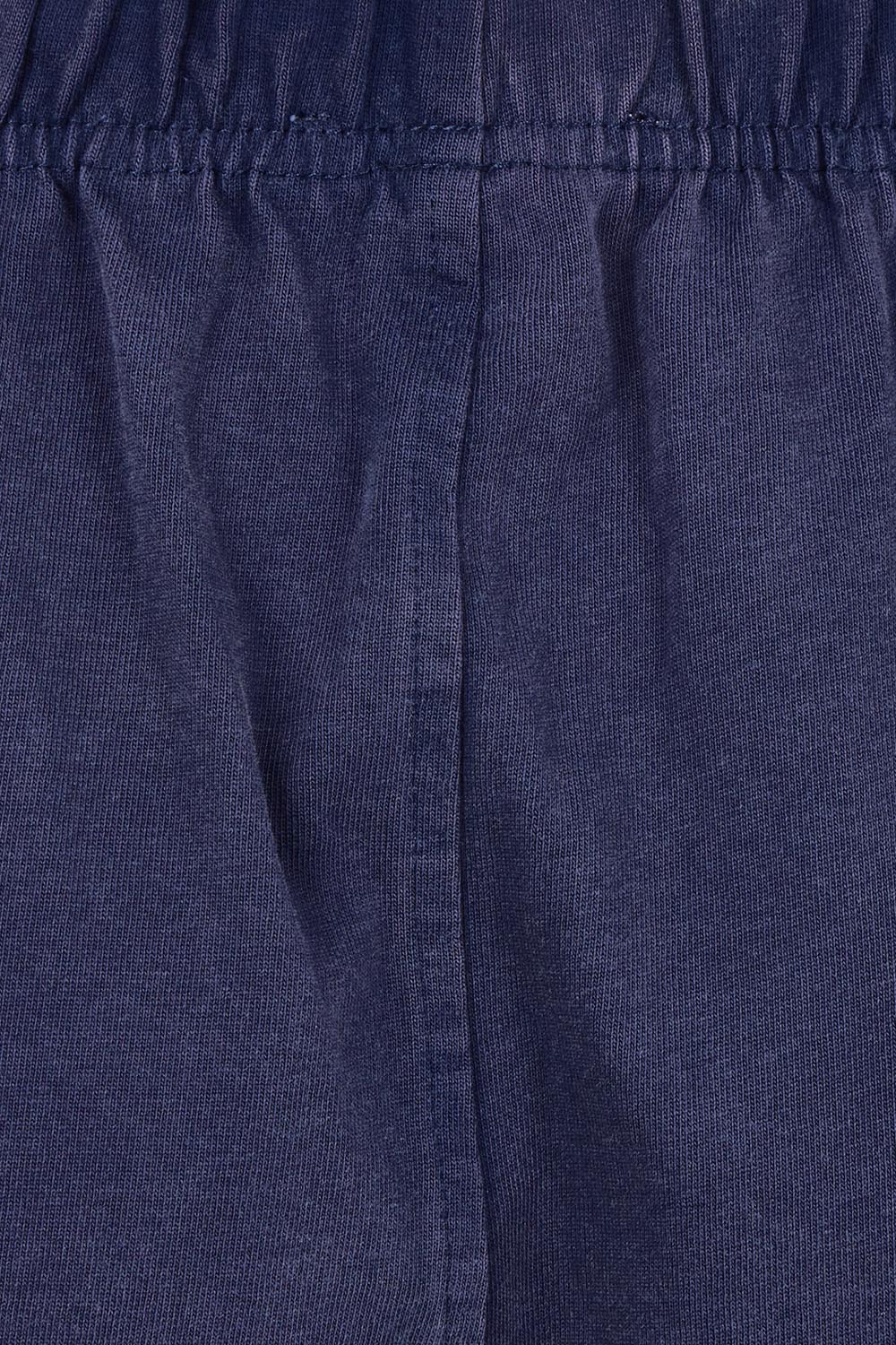 Product shot of the Barrel Leg Cotton Sweatpant in colour Navy (Blue), detail